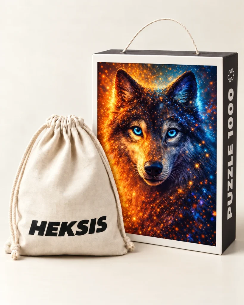 Fenrir — coffret de puzzle Heksis avec pochette en coton