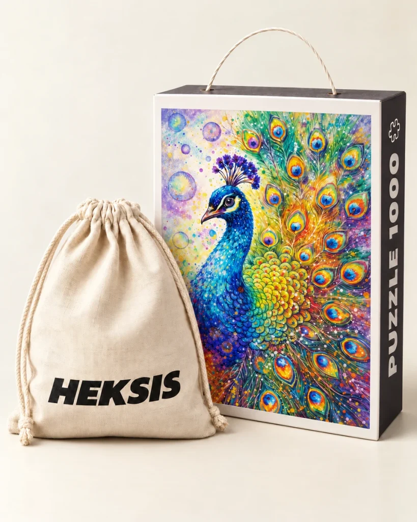 Iris — coffret de puzzle Heksis avec pochette en coton