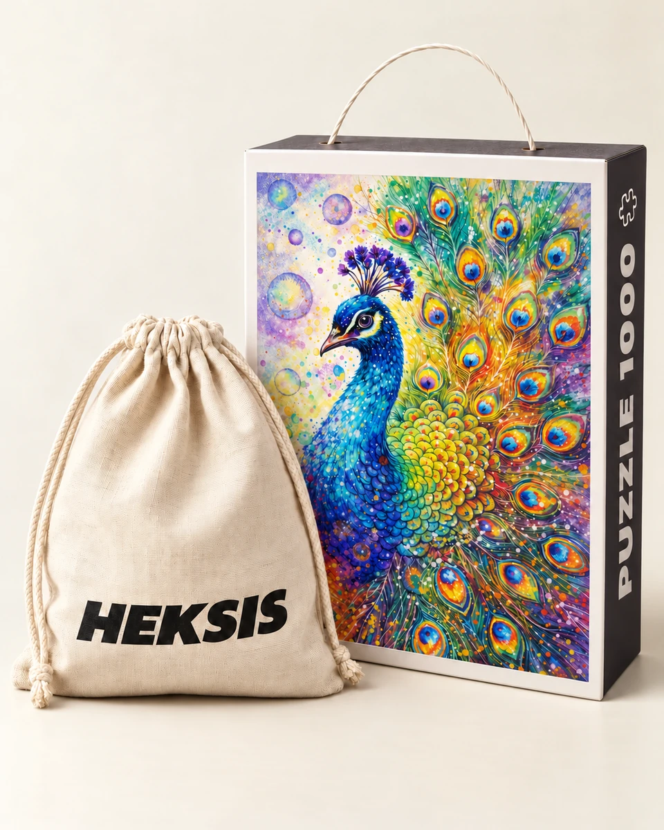 Iris — coffret de puzzle Heksis avec pochette en coton