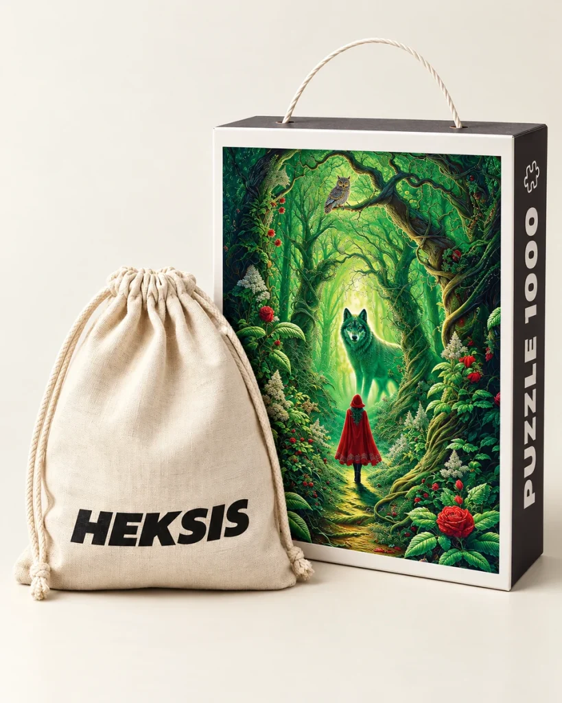 Red Hood — coffret de puzzle Heksis avec pochette en coton