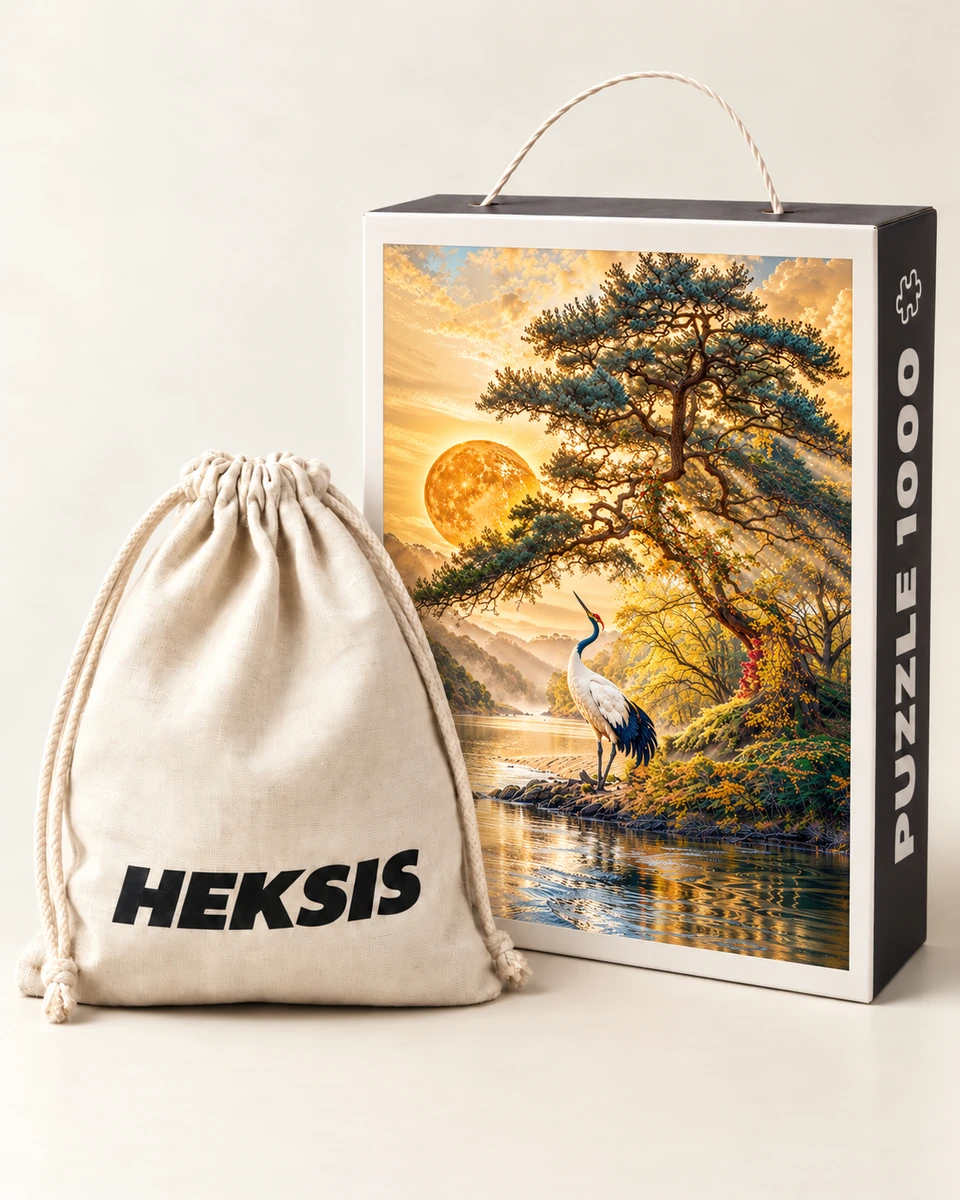 Tsuru — coffret de puzzle Heksis avec pochette en coton